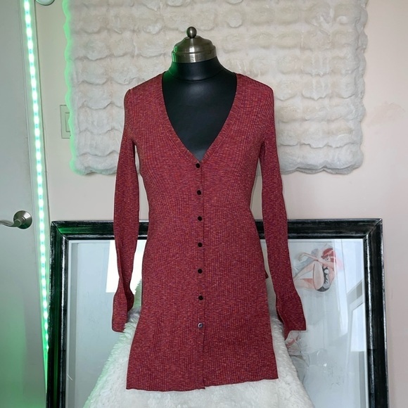 Theory viscose ( cardigan ) sweater this could be used as a sexy dress top too - Picture 1 of 12